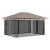 13'x10'x9' Taupe Gazebo with Mosquito Net