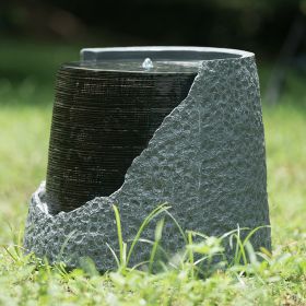 20x20x18" Broken Urn Polyresin Water Fountain