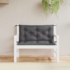 Anthracite Fabric Garden Bench Cushions 39.4"x19.7"x2.8"