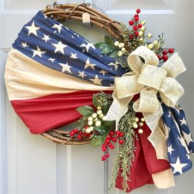 American Flag Wreath Decoration