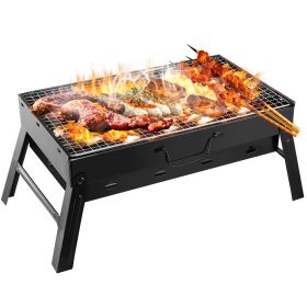 Foldable Portable BBQ Charcoal Grill & Smoker