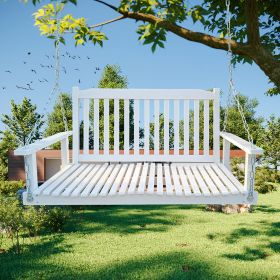 Hanging Wood Bench Porch Swing