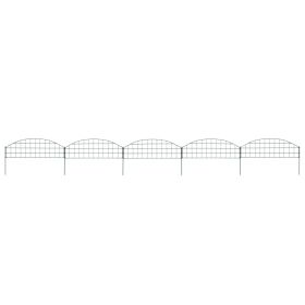 Arched Garden Fence Set 30.4"x10.2" Green