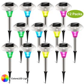 12 Pack Color Changing Solar Garden Pathway Lights