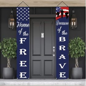 Set of 2 American Flag Banner Decorations