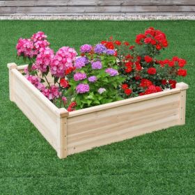 Wooden Square Garden Vegetable Flower Bed Planter