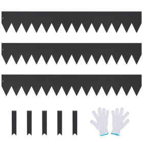 3-pack Steel Garden Edging Borders - 40" L x 6" H