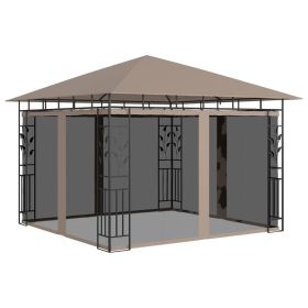 10'x10'x9' Taupe Gazebo with Mosquito Net