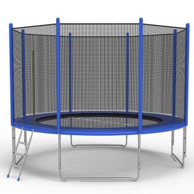 12' Trampoline With Safety Enclosure, Ladder and Spring Cover