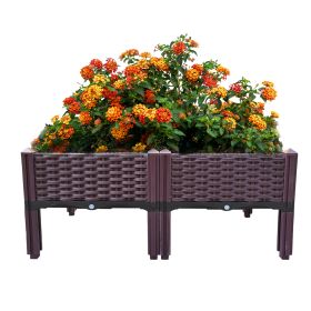 2Pcs Plastic Raised Garden Bed Planter