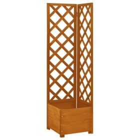 Solid Fir Wood Orange Corner Trellis Planter 15.7"x15.7"x59.1"