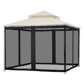 Gazebo Replacement Mosquito Netting 10x10' Black