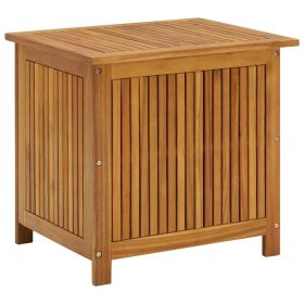 Solid Acacia Wood Patio Storage Box 23.6"x19.7"x22.8"