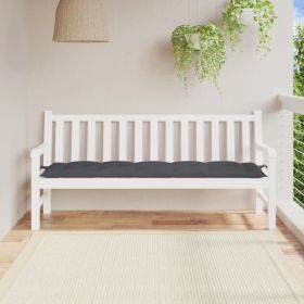 Anthracite Fabric Garden Bench Cushion 70.9"x19.7"x2.8"