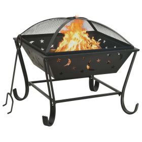 24.4" Steel Fire Pit with Poker