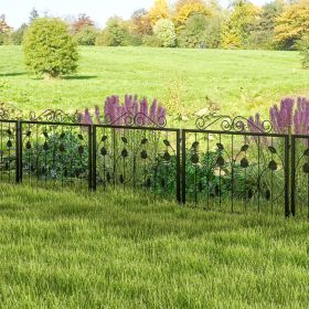 Decorative Garden Fence with 8 Panels