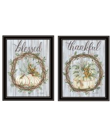 Thankful and Blessed for the Fall - Framed Wall Art