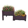 2 Piece Raised Plastic Garden Bed Planter