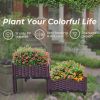 2 Piece Raised Plastic Garden Bed Planter