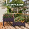 2 Piece Raised Plastic Garden Bed Planter