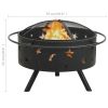 Fire Pit with Poker 30" XXL Steel