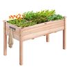 Raised Wooden Garden Bed Planter Box 47.2x22.8x30"