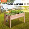 Raised Wooden Garden Bed Planter Box 47.2x22.8x30"