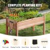 Raised Wooden Garden Bed Planter Box 47.2x22.8x30"