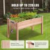 Raised Wooden Garden Bed Planter Box 47.2x22.8x30"