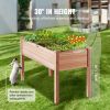 Raised Wooden Garden Bed Planter Box 47.2x22.8x30"